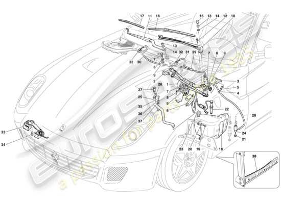 a part diagram from the Ferrari 599 GTB Fiorano (USA) parts catalogue