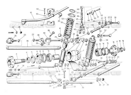 a part diagram from the Lamborghini Countach 5000 S (1984) parts catalogue