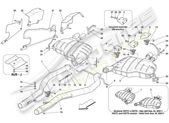 a part diagram from the Ferrari 612 parts catalogue