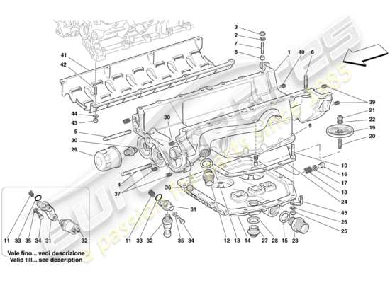 a part diagram from the Ferrari 612 Sessanta (RHD) parts catalogue