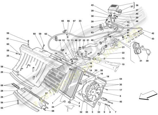 a part diagram from the Ferrari 612 parts catalogue