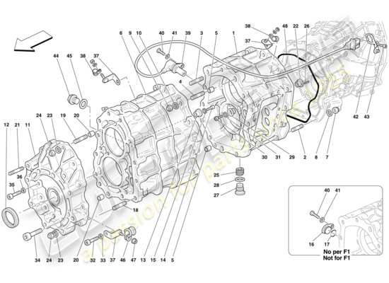 a part diagram from the Ferrari 612 parts catalogue