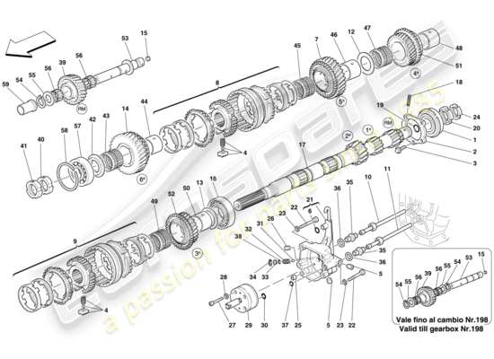 a part diagram from the Ferrari 612 parts catalogue