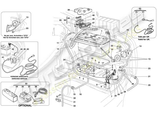 a part diagram from the Ferrari 612 parts catalogue