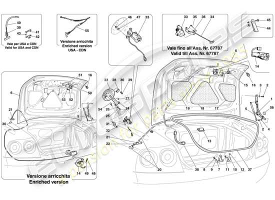 a part diagram from the Ferrari 612 parts catalogue