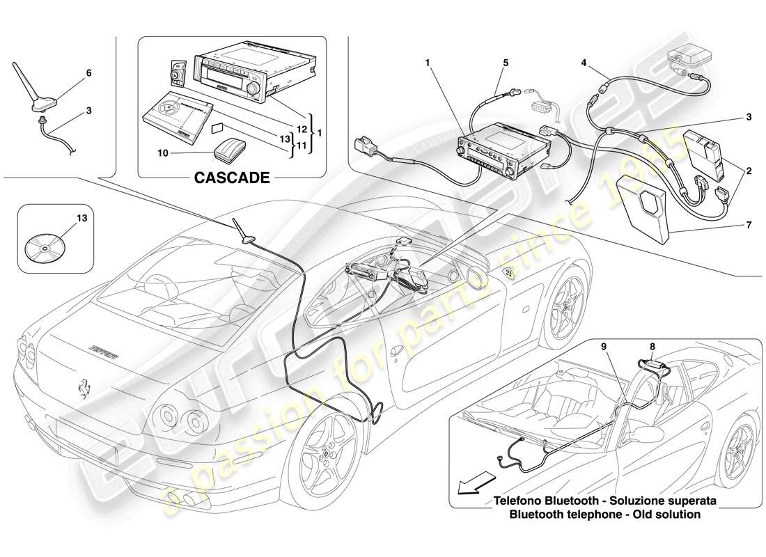 Ferrari 612 Sessanta (USA) PRO ONLINE TELEPHONE-GPS MODULE Parts Diagram