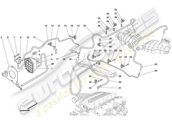 a part diagram from the Ferrari 612 parts catalogue