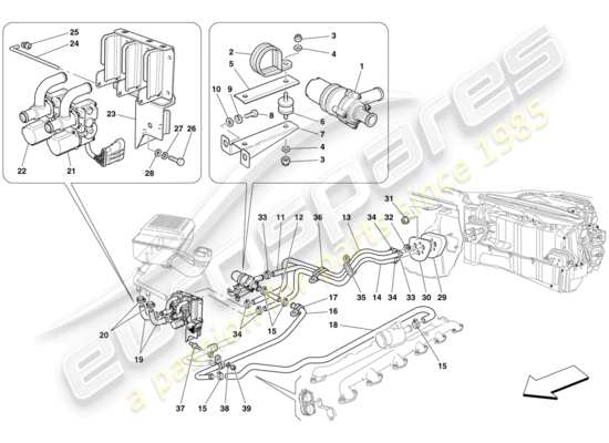 a part diagram from the Ferrari 612 parts catalogue