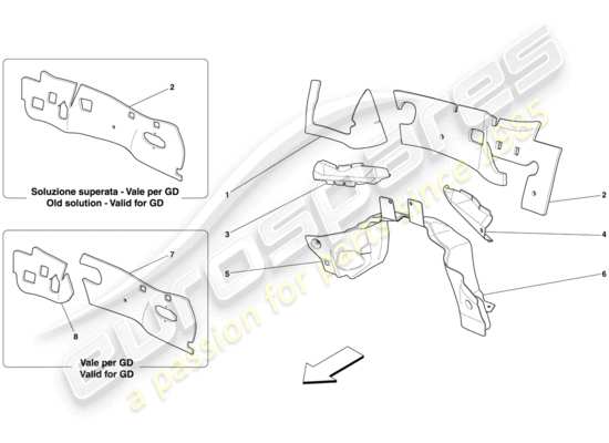 a part diagram from the Ferrari 612 parts catalogue