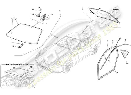 a part diagram from the Ferrari 612 parts catalogue