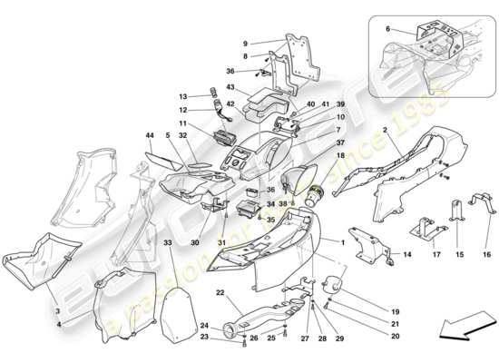 a part diagram from the Ferrari 612 Sessanta (USA) parts catalogue