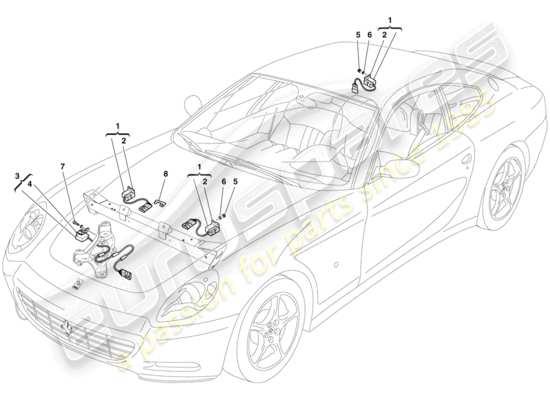 a part diagram from the Ferrari 612 parts catalogue