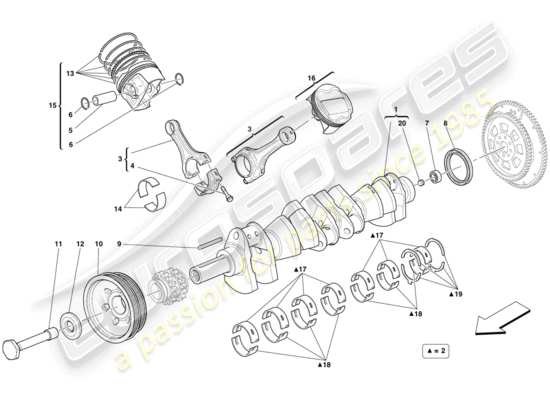 a part diagram from the Ferrari 599 parts catalogue