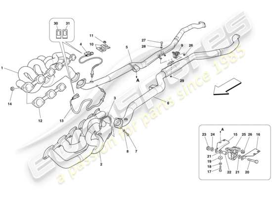 a part diagram from the Ferrari 599 parts catalogue