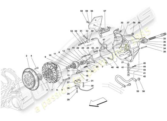 a part diagram from the Ferrari 599 parts catalogue