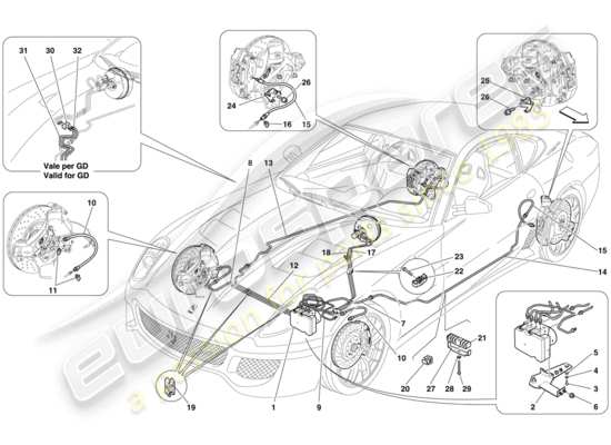 a part diagram from the Ferrari 599 parts catalogue