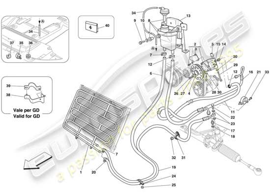 a part diagram from the Ferrari 599 parts catalogue