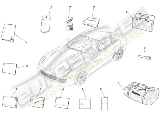 a part diagram from the Ferrari 599 parts catalogue