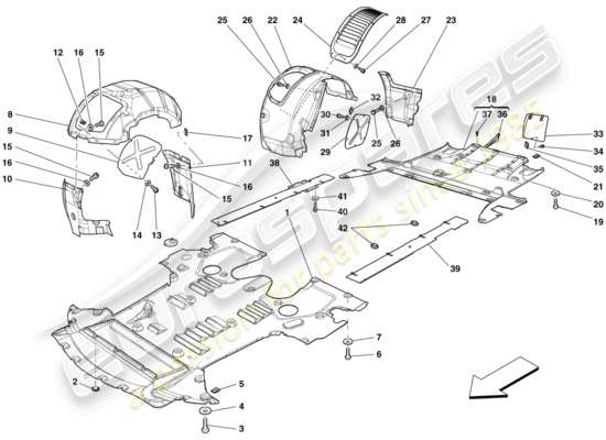 a part diagram from the Ferrari 599 parts catalogue