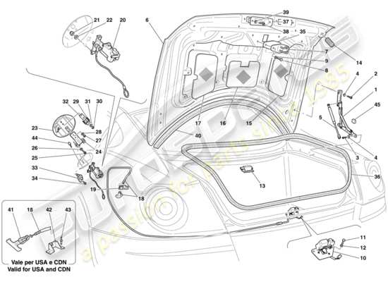 a part diagram from the Ferrari 599 parts catalogue