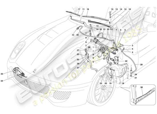 a part diagram from the Ferrari 599 parts catalogue