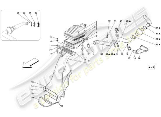 a part diagram from the Ferrari 599 parts catalogue