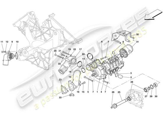 a part diagram from the Ferrari 599 GTO (RHD) parts catalogue