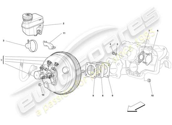 a part diagram from the Ferrari 599 parts catalogue