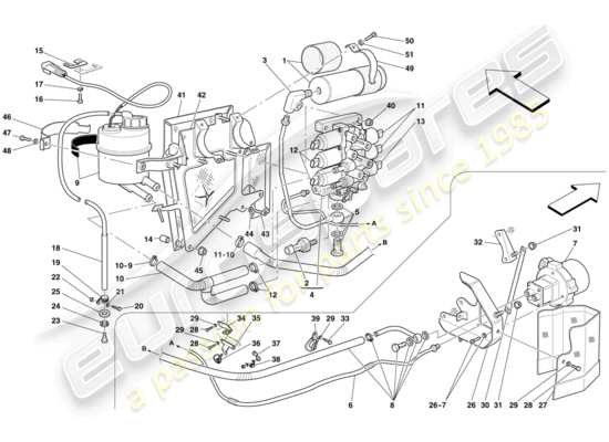 a part diagram from the Ferrari 599 parts catalogue