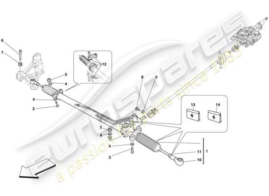 a part diagram from the Ferrari 599 GTO (RHD) parts catalogue