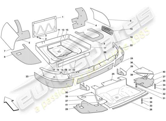 a part diagram from the Ferrari 599 parts catalogue