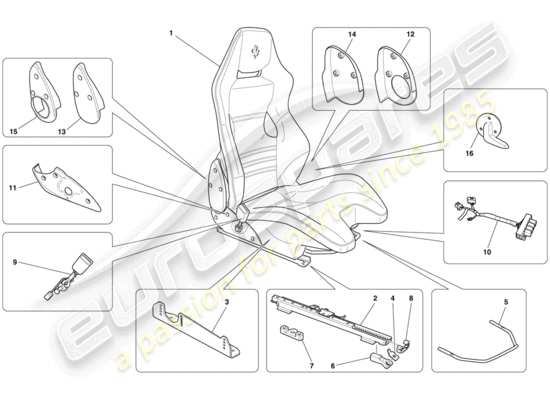 a part diagram from the Ferrari 599 parts catalogue