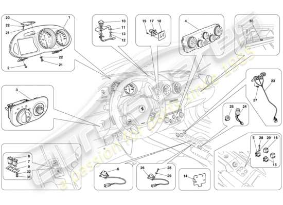 a part diagram from the Ferrari 599 GTO (RHD) parts catalogue