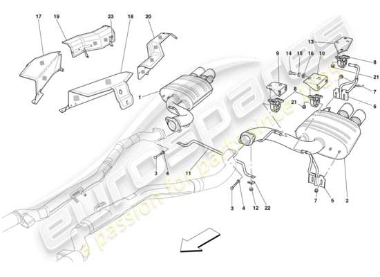 a part diagram from the Ferrari 599 parts catalogue