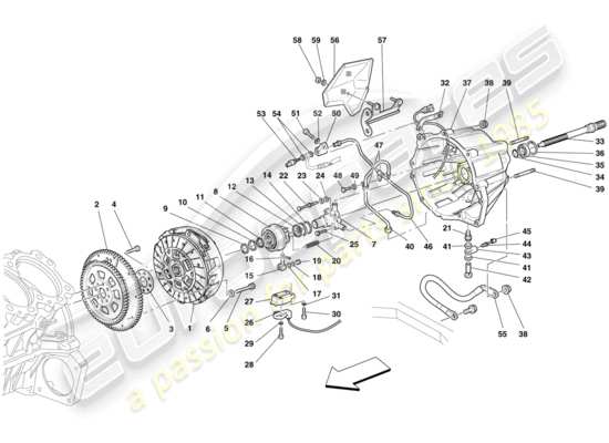 a part diagram from the Ferrari 599 GTO (USA) parts catalogue