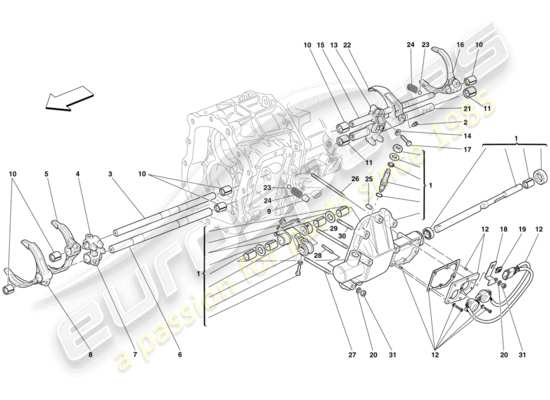 a part diagram from the Ferrari 599 GTO (USA) parts catalogue