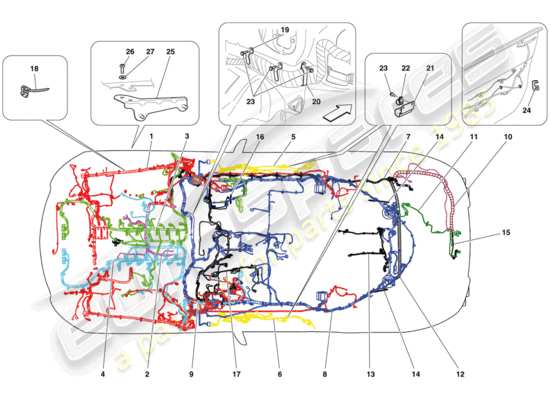 a part diagram from the Ferrari 599 GTO (USA) parts catalogue