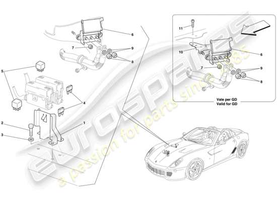 a part diagram from the Ferrari 599 parts catalogue