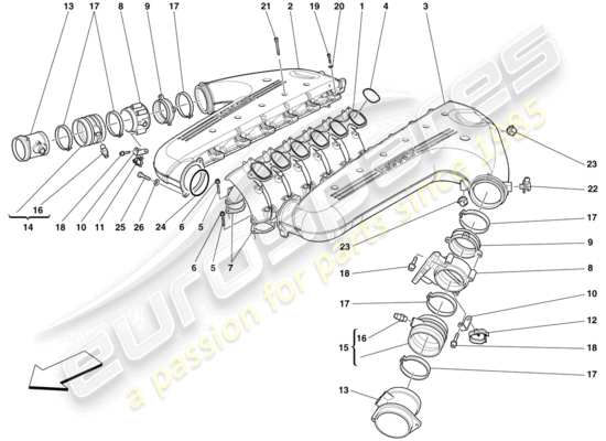 a part diagram from the Ferrari 599 parts catalogue