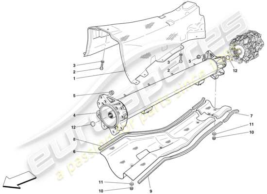 a part diagram from the Ferrari 599 SA Aperta (RHD) parts catalogue