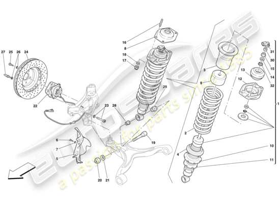 a part diagram from the Ferrari 599 parts catalogue