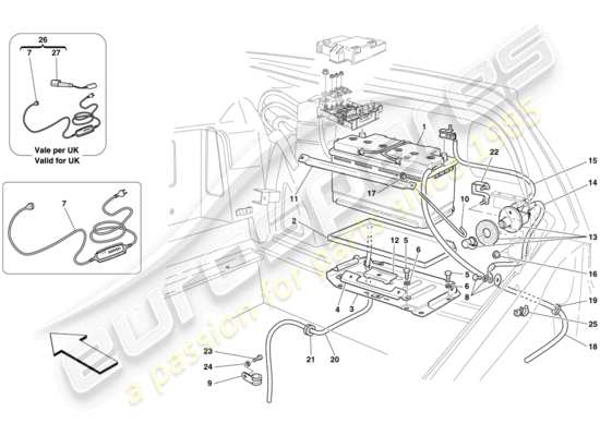 a part diagram from the Ferrari 599 parts catalogue