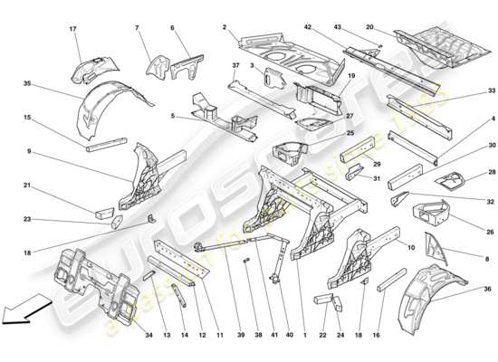 a part diagram from the Ferrari 599 parts catalogue