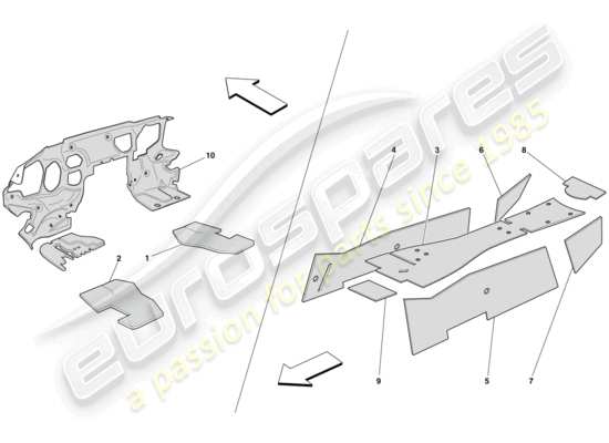 a part diagram from the Ferrari 599 SA Aperta (RHD) parts catalogue