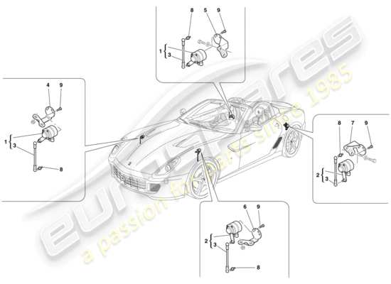 a part diagram from the Ferrari 599 parts catalogue