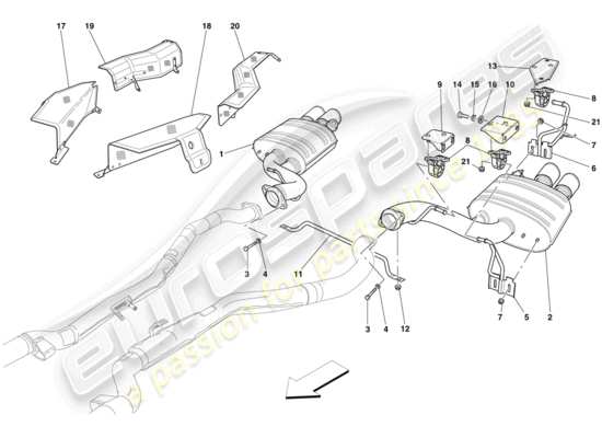 a part diagram from the Ferrari 599 SA Aperta (USA) parts catalogue