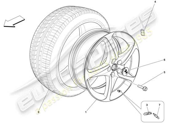 a part diagram from the Ferrari 599 SA Aperta (USA) parts catalogue