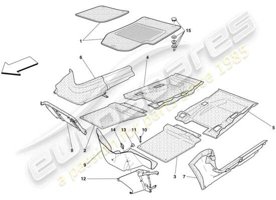 a part diagram from the Ferrari 599 SA Aperta (USA) parts catalogue