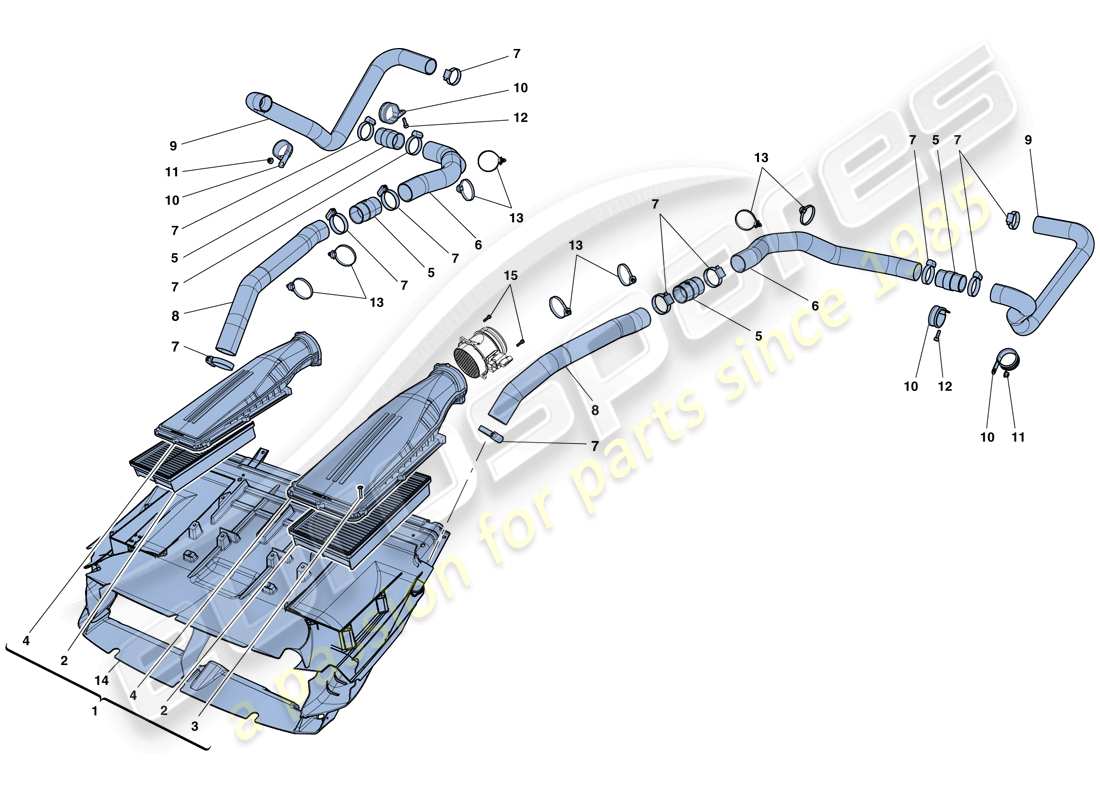 Ferrari F12 Berlinetta (Europe) AIR INTAKE Part Diagram