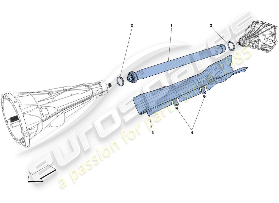 Ferrari F12 Berlinetta (Europe) Transmission Pipe Part Diagram